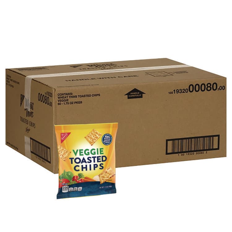 NABISCO FOOD GROUP Wheat Thins Toasted Veggie Chips, 1.75 oz Bag, 60/Carton (CDB00080)