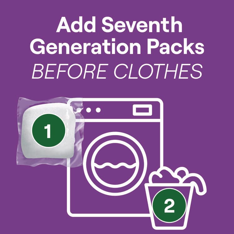 SEVENTH GENERATION Natural Laundry Detergent Packs, Powder, Lavender Scent, 45 Packets/Pack, 8/Carton (SEV62692700) thumbnail 3