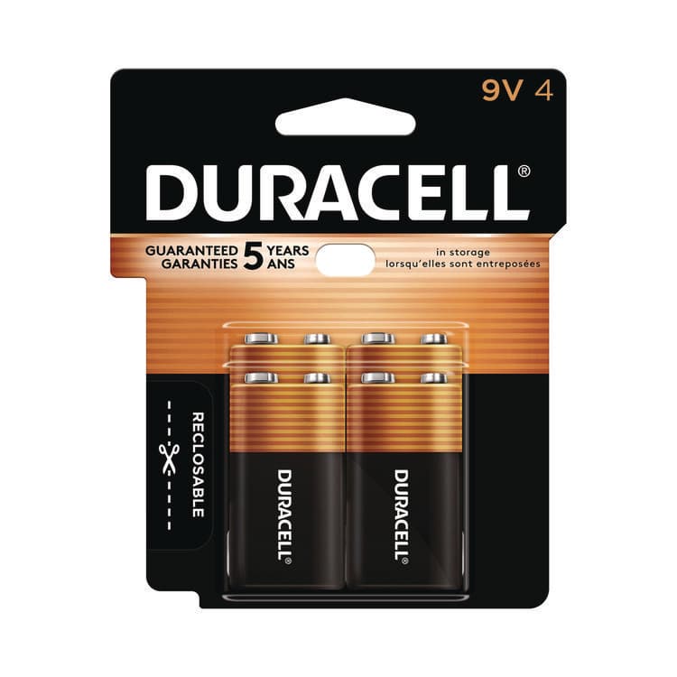 DURACELL PRODUCTS COMPANY CopperTop Alkaline 9V Batteries, 4/Pack (DURMN16RT4Z)