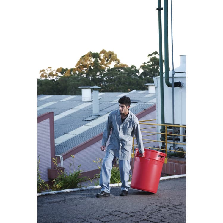 RUBBERMAID COMMERCIAL PROD. Vented Round Brute Container, 44 gal, Plastic, Red, 4/Carton (RCP264360REDCT) thumbnail 4
