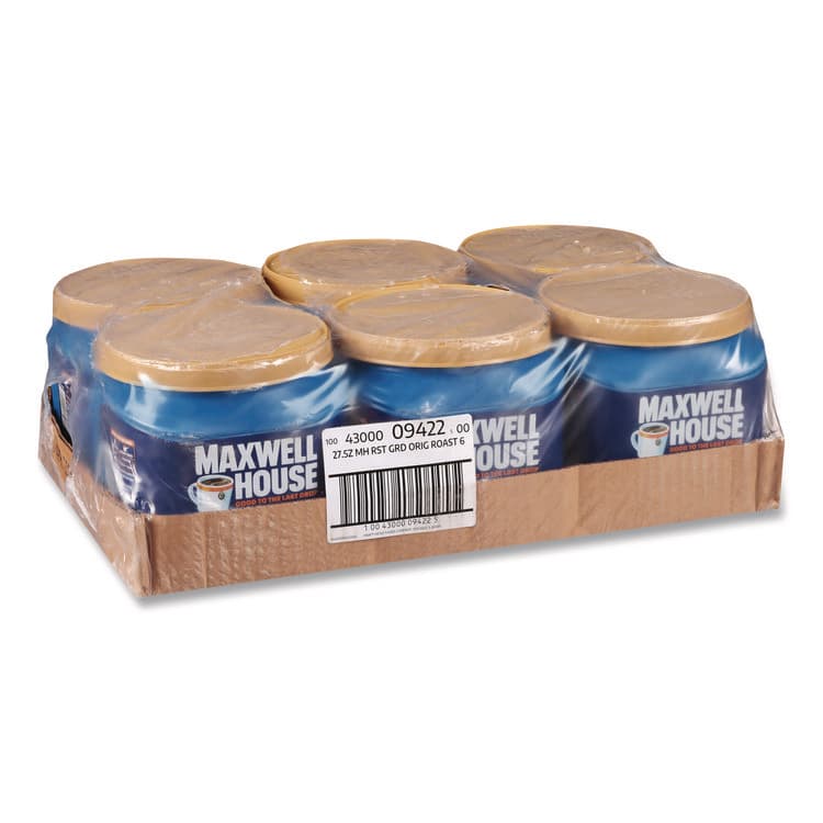 KRAFT FOODS, Coffee, Original, 27.5 oz Canister, 6/Carton (MWH09422CT)