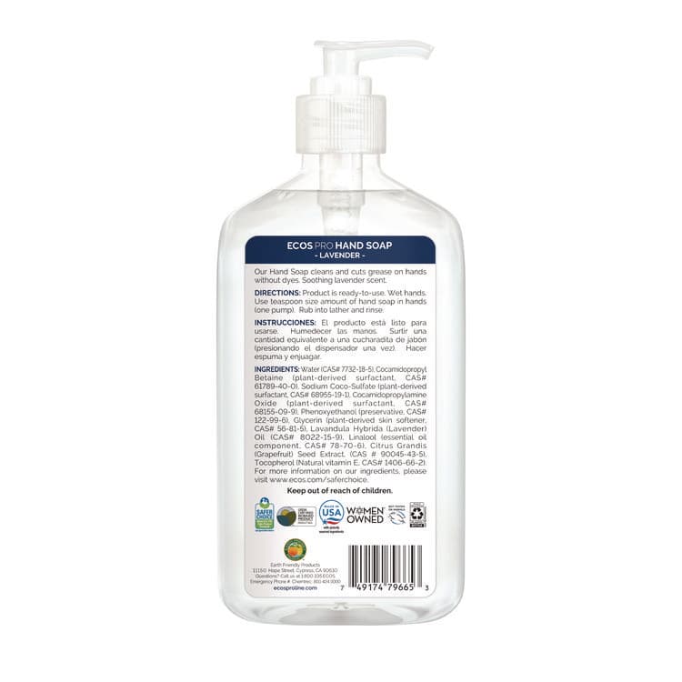 EARTH FRIENDLY PRODUCTS Liquid Hand Soap, Lavender Scent, 17 oz, 6/Carton (EOPPL96656CT) thumbnail 3