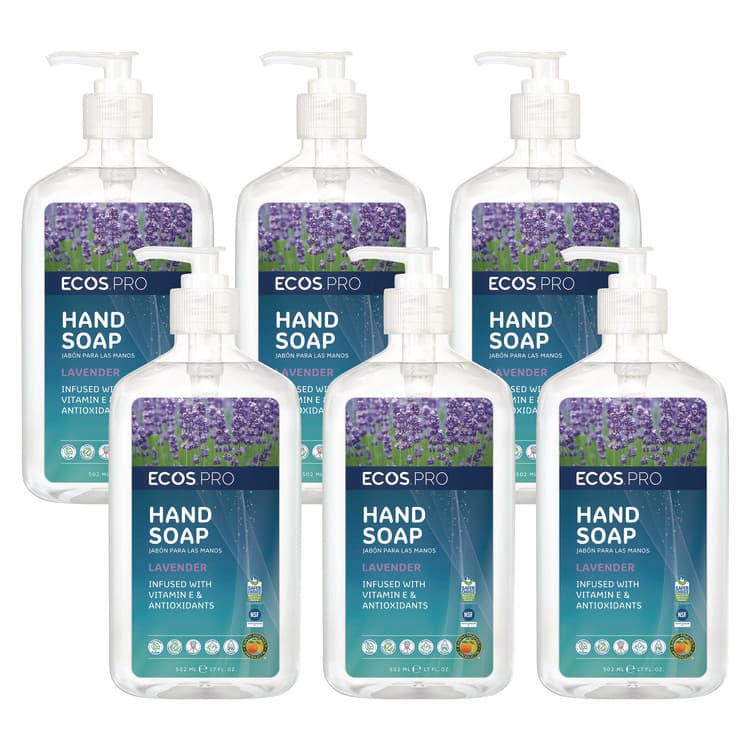 EARTH FRIENDLY PRODUCTS Liquid Hand Soap, Lavender Scent, 17 oz, 6/Carton (EOPPL96656CT)