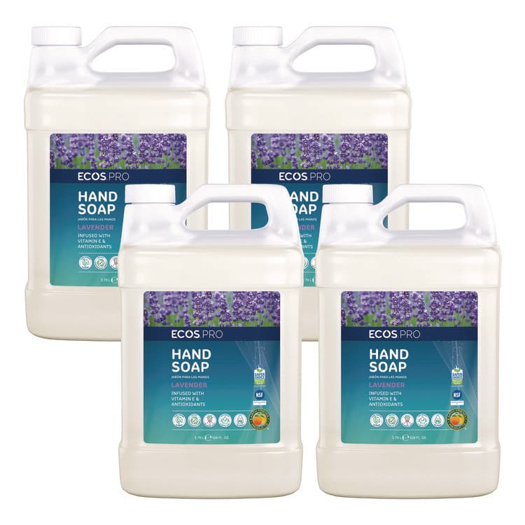EARTH FRIENDLY PRODUCTS Liquid Hand Soap, Lavender, 1 gal, 4/Carton (EOPPL966504CT)