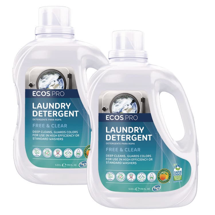 EARTH FRIENDLY PRODUCTS Laundry Detergent Liquid, Free and Clear, 170 oz Jug, 2/Carton (EOPPL937102CT)
