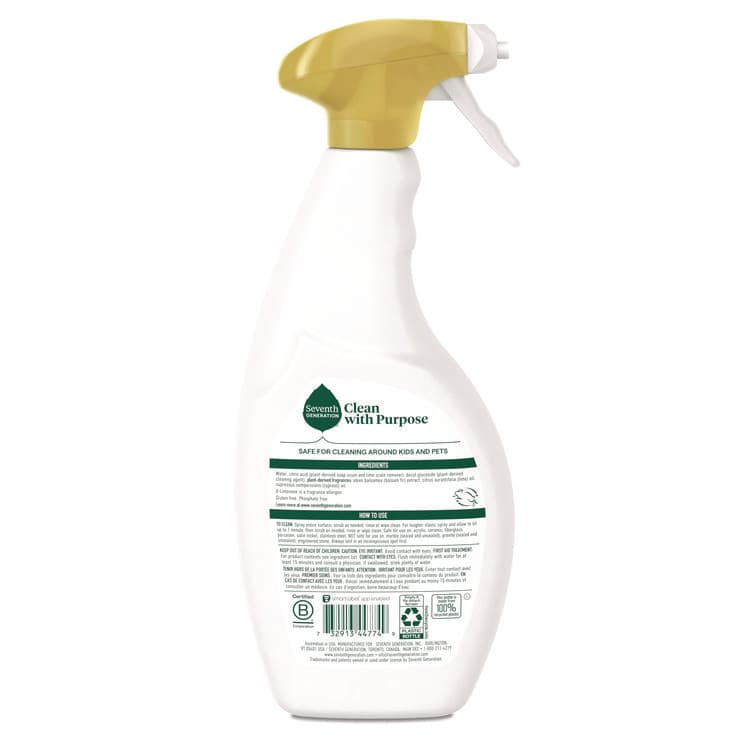 SEVENTH GENERATION Tub and Tile Cleaner, Emerald Cypress and Fir Scent, 26 oz Spray Bottle, 8/Carton (SEV67662077) thumbnail 2