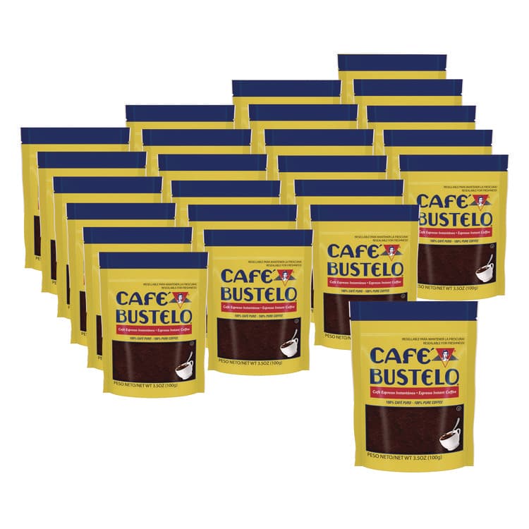 J.M. SMUCKER CO. Cafe Bustelo Instant Coffee, Espresso, 3.5 oz Packet, 24/Carton (FOL11167CT)