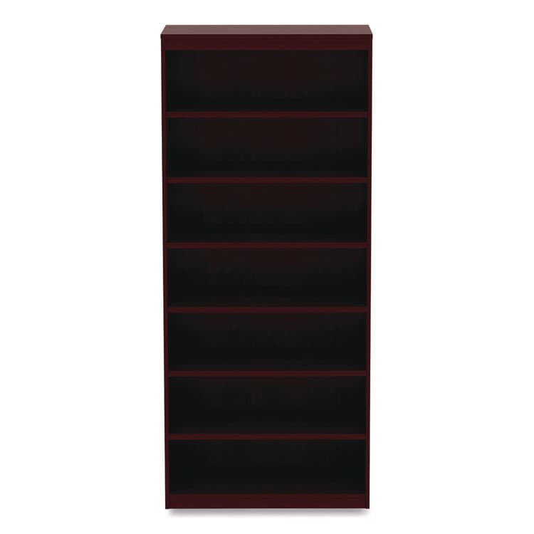 ALERA Alera Valencia Series Square Corner Bookcase, Seven-Shelf, 35.63w x 11.81d x 83.86h, Mahogany (ALEVA78436MY)