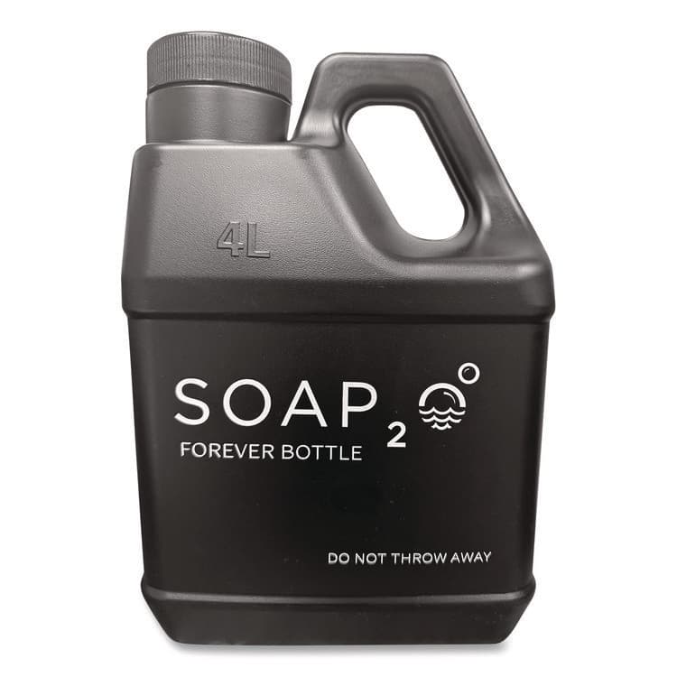 SOAP2O Forever Bottle, 1 gal, 10/Carton (SZOS2O4LFLBLK)