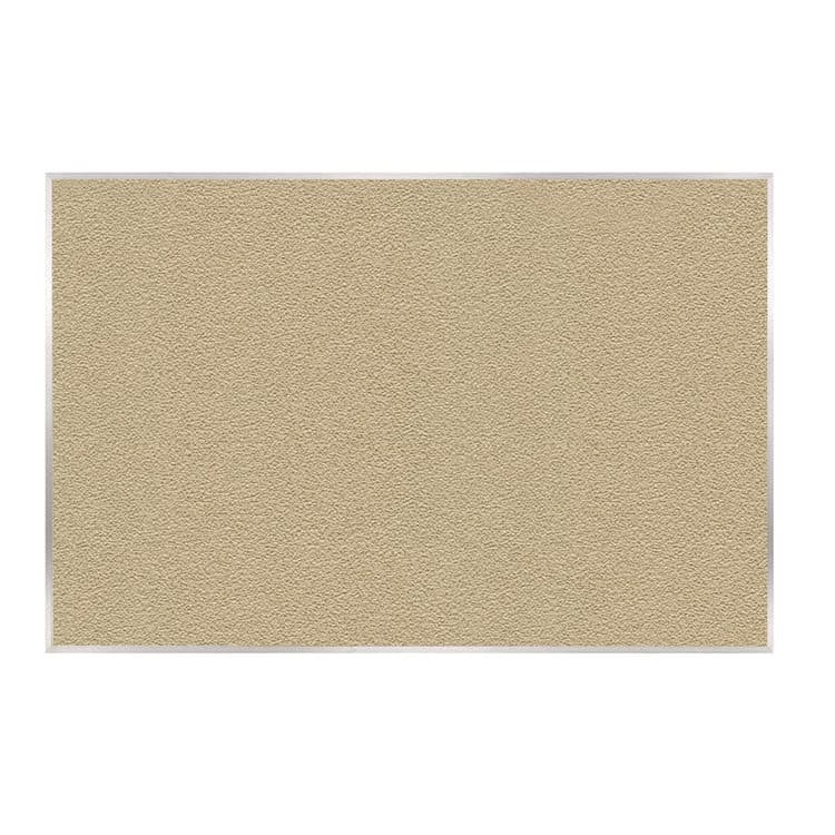 GHENT MANUFACTURING, Vinyl Bulletin Board with Aluminum Frame, 87.91" x 48.5", Caramel Surface, Satin Aluminum Frame (GHEAV47181)