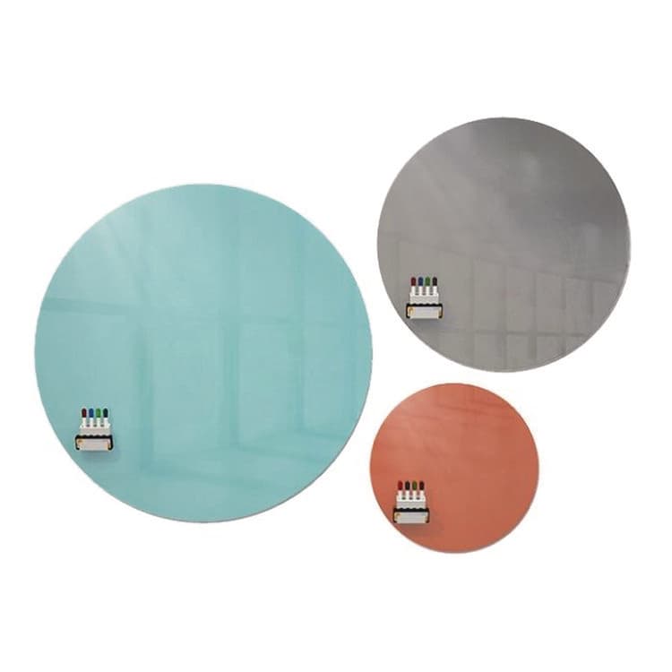 GHENT MANUFACTURING, Coda Low Profile Circular Magnetic Glassboard, 48 x 48, Smoke Surface (GHECDAGM48SK) thumbnail 2