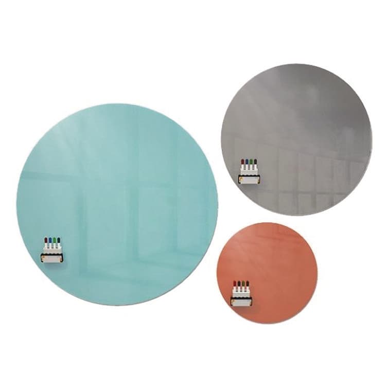 GHENT MANUFACTURING, Coda Low Profile Circular Non-Magnetic Glassboard, 24 x 24, Smoke Surface (GHECDAGN24SK) thumbnail 2