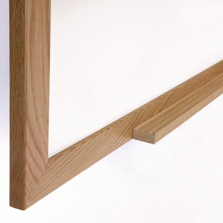 GHENT MANUFACTURING, M1 Porcelain Magnetic Whiteboard, 87.94" x 48.5", White Surface, Natural Wood Frame (GHEM1W474) thumbnail 2