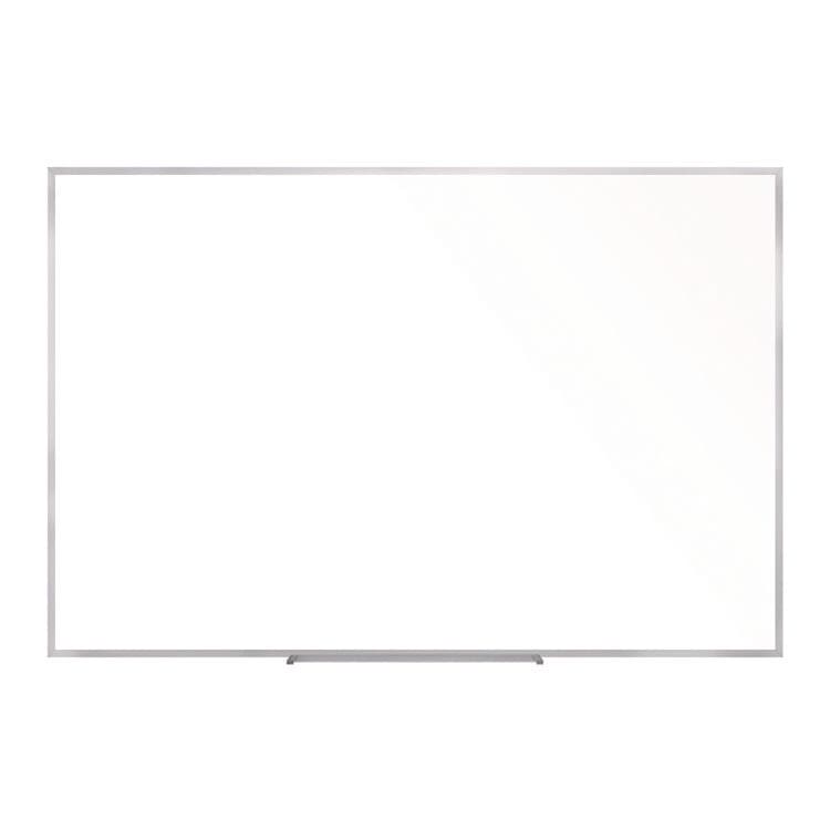 GHENT MANUFACTURING, Non-Magnetic Whiteboard with Aluminum Frame, 87.91" x 48.5", White Surface, Satin Aluminum Frame (GHEM2474)
