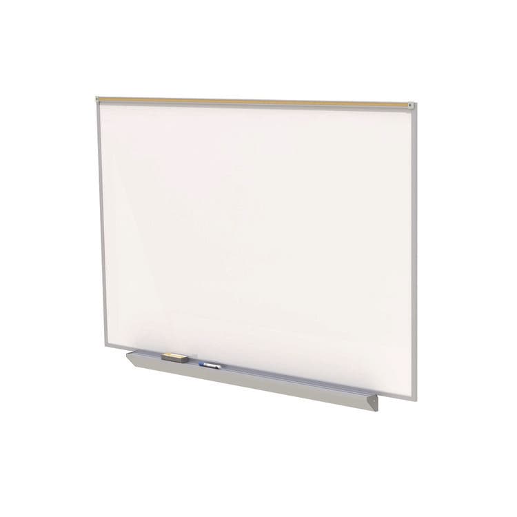 GHENT MANUFACTURING, Proma Projection Magnetic Porcelain Whiteboard, 87.91" x 48.5", White Surface, Satin Aluminum Frame (GHEPRM1474) thumbnail 2
