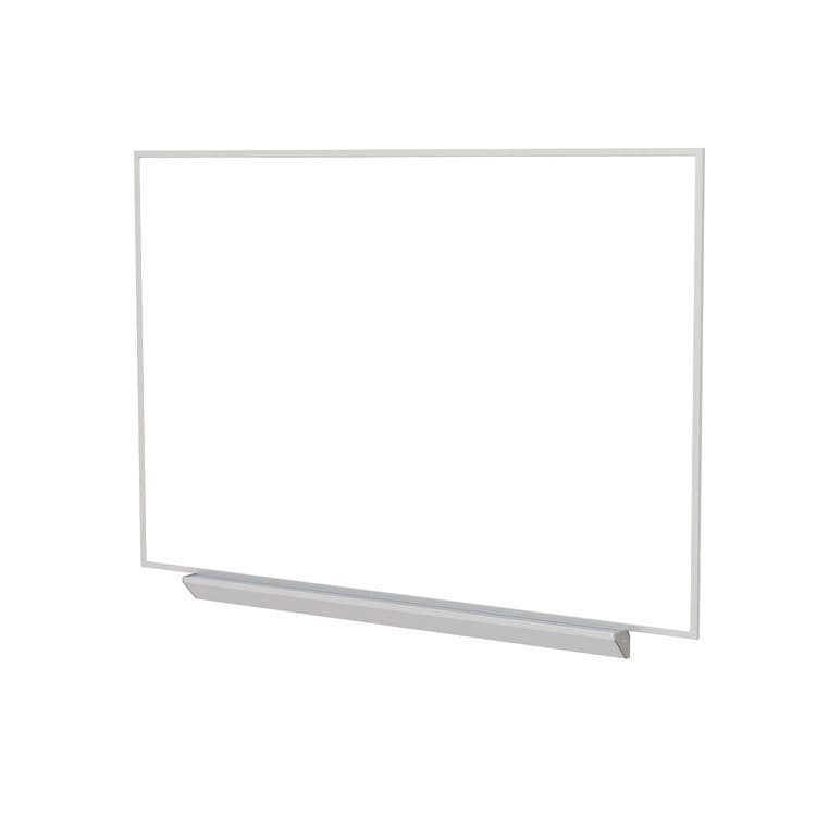 GHENT MANUFACTURING, M1 Porcelain Magnetic Whiteboard with Box Tray, 87.91 x 51.25, White Surface, Satin Aluminum Frame (GHEA2M47)