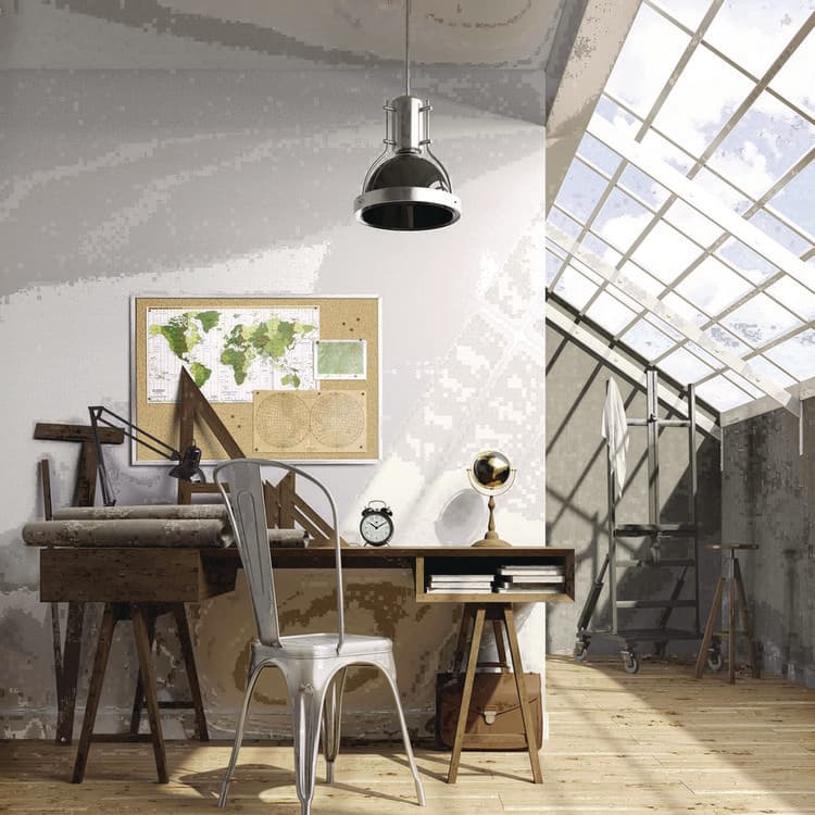 GHENT MANUFACTURING, Natural Cork Bulletin Board with Aluminum Frame, 87.91" x 48.5", Tan Surface, Satin Aluminum Frame (GHEAK47) thumbnail 4