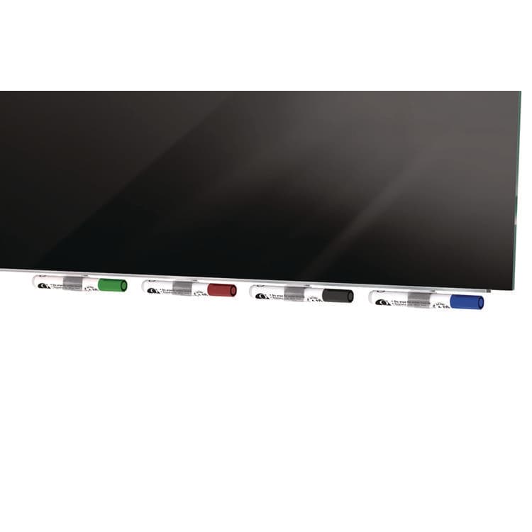 GHENT MANUFACTURING, Aria Low-Profile Frameless Magnetic Glassboard, 36" x 24", Black Surface (GHEARIASM23BK) thumbnail 3