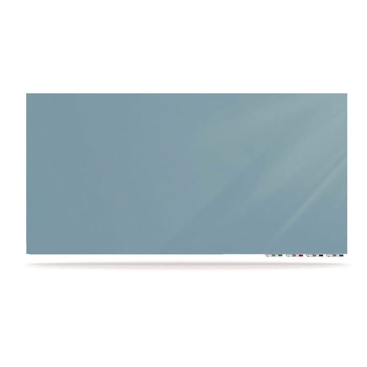 GHENT MANUFACTURING, Aria Low-Profile Frameless Magnetic Glassboard, 36" x 24", Denim Blue Surface (GHEARIASM23DM)