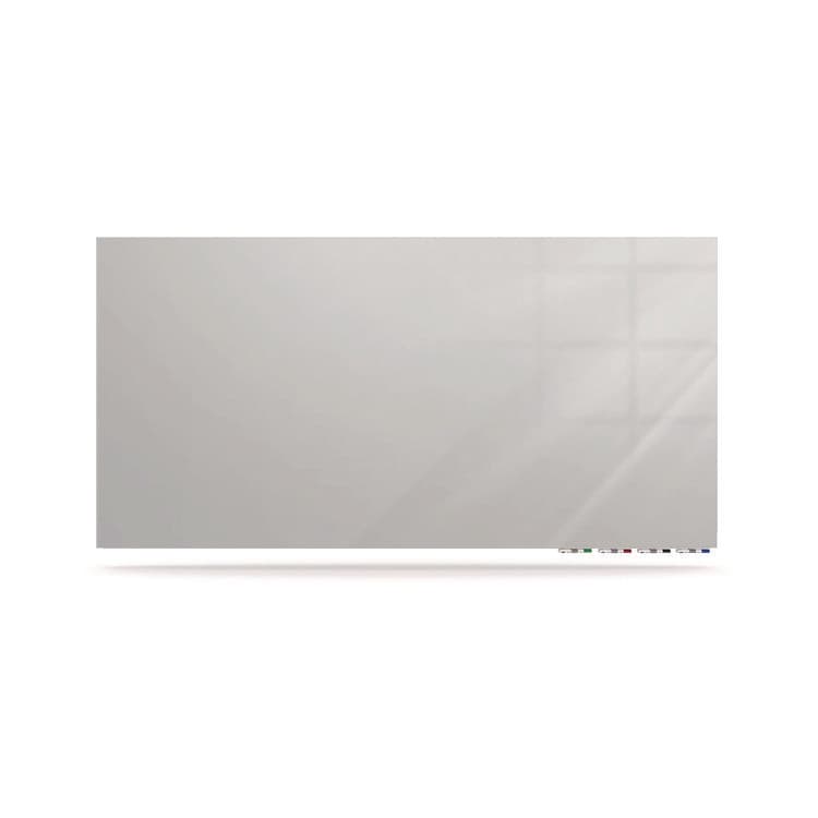 GHENT MANUFACTURING, Aria Low-Profile Frameless Magnetic Glassboard, 36" x 24", Gray Surface (GHEARIASM23GY)