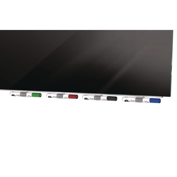 GHENT MANUFACTURING, Aria Low-Profile Frameless Magnetic Glassboard, 48" x 36", Black Surface (GHEARIASM34BK) thumbnail 3