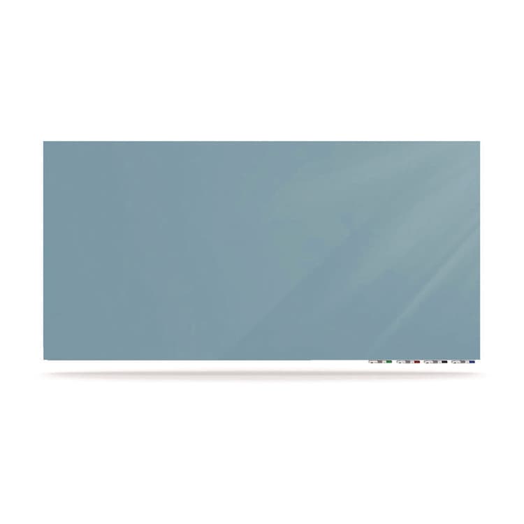 GHENT MANUFACTURING, Aria Low-Profile Frameless Magnetic Glassboard, 60" x 36", Denim Blue Surface (GHEARIASM35DM)