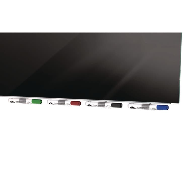 GHENT MANUFACTURING, Aria Low-Profile Frameless Magnetic Glassboard, 72" x 48", Black Surface (GHEARIASM46BK) thumbnail 3