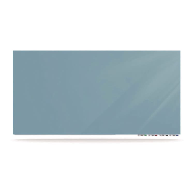 GHENT MANUFACTURING, Aria Low-Profile Frameless Magnetic Glassboard, 72" x 48", Denim Blue Surface (GHEARIASM46DM)