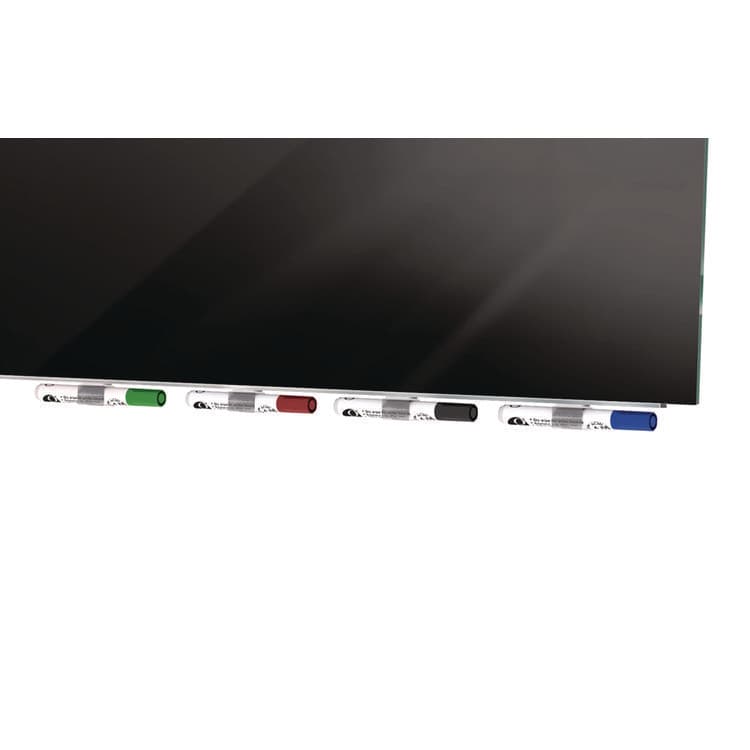 GHENT MANUFACTURING, Aria Low-Profile Frameless Magnetic Glassboard, 96" x 48", Black Surface (GHEARIASM48BK) thumbnail 3