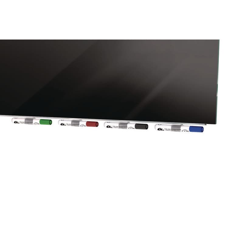 GHENT MANUFACTURING, Aria Low-Profile Frameless Magnetic Glassboard, 120" x 48", Black Surface (GHEARIASM410BK) thumbnail 3