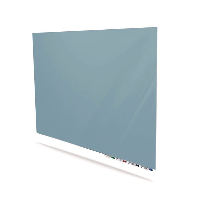 GHENT MANUFACTURING, Aria Low-Profile Frameless Magnetic Glassboard, 120" x 48", Denim Blue Surface (GHEARIASM410DM) thumbnail 2