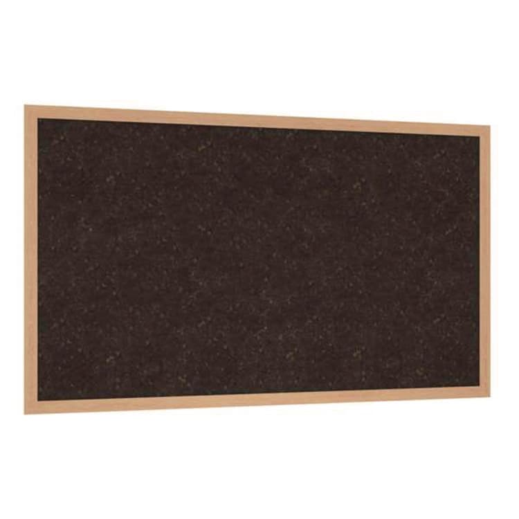 GHENT MANUFACTURING, Natural Cork Bulletin Board with Wood Frame, 87.94" x 48.5", Chocolate Surface, Natural Oak Frame (GHEWKCH47)