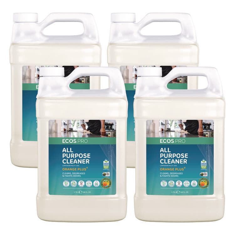 EARTH FRIENDLY PRODUCTS Orange Plus All-Purpose Cleaner and Degreaser, Citrus Scent, 1 gal Bottle, 4/Carton (EOPPL970604CT)