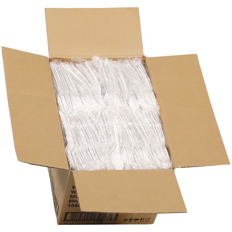 PACTIV EVERGREEN CORPORATION Fieldware Cutlery, Individually Wrapped, Mediumweight Spoon, Plastic, White, 1,000/Carton (PCTFKSWCH) thumbnail 4