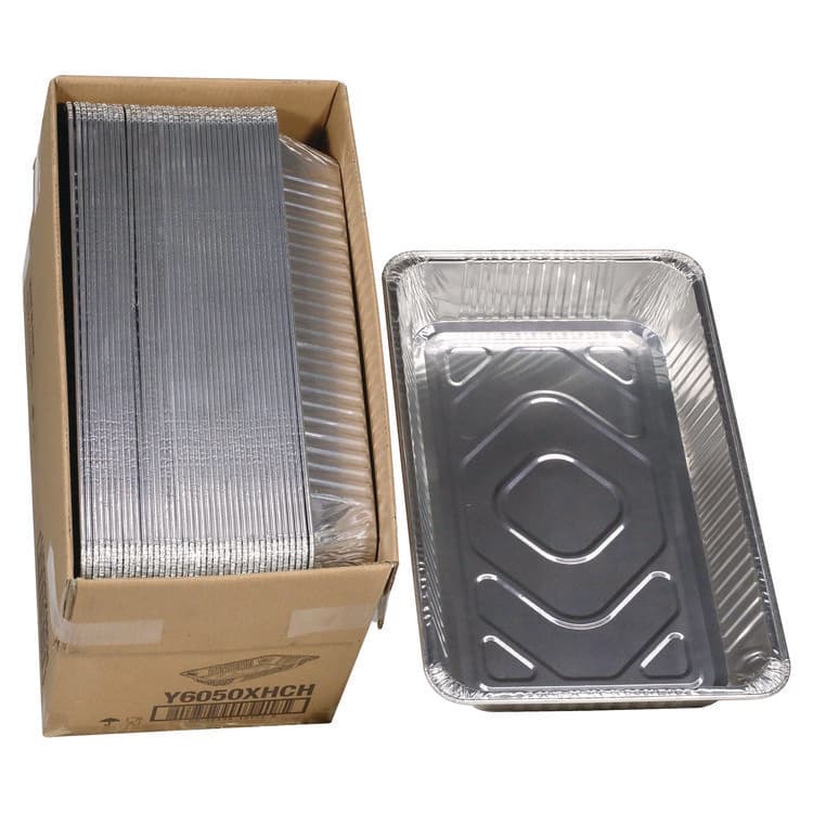 PACTIV EVERGREEN CORPORATION Aluminum Steam Table Pan, Full-Size Deep Heavy Duty, 3.37" Deep, 19.6 x 11.6, 40/Carton (PCTY6050XHCH)