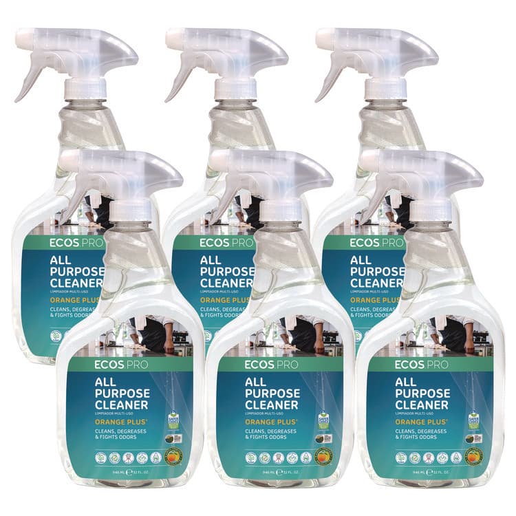 EARTH FRIENDLY PRODUCTS Orange Plus All-Purpose Cleaner and Degreaser, Citrus Scent, 32 oz Spray Bottle, 6/Carton (EOPPL97066CT)
