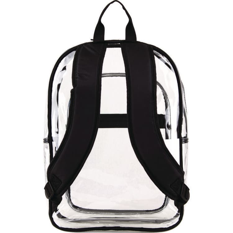 EASTSPORT, . Clear with Color Trim Backpack, 11.5" x 5" x 16.5", Clear/Black (EST190991EDBLK) thumbnail 2