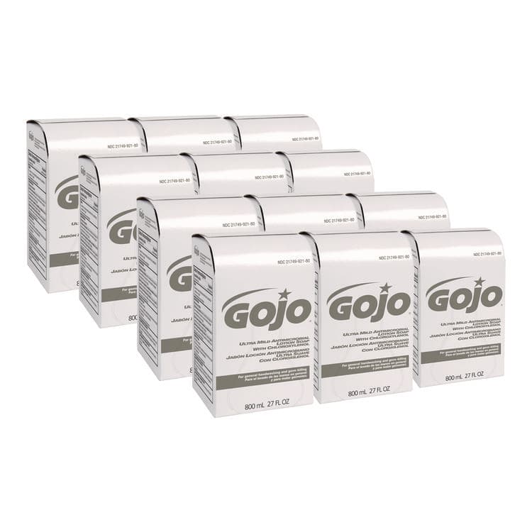GO-JO INDUSTRIES Ultra Mild Lotion Soap with Chloroxylenol Refill, Coconut Scent, 800 mL, 12/Carton (GOJ921212CT)