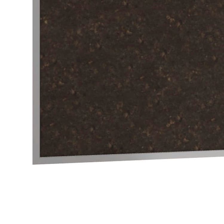 GHENT MANUFACTURING, Natural Cork Bulletin Board with Aluminum Frame, 87.91" x 48.5", Chocolate Surface, Satin Aluminum Frame (GHEAKCH47) thumbnail 3