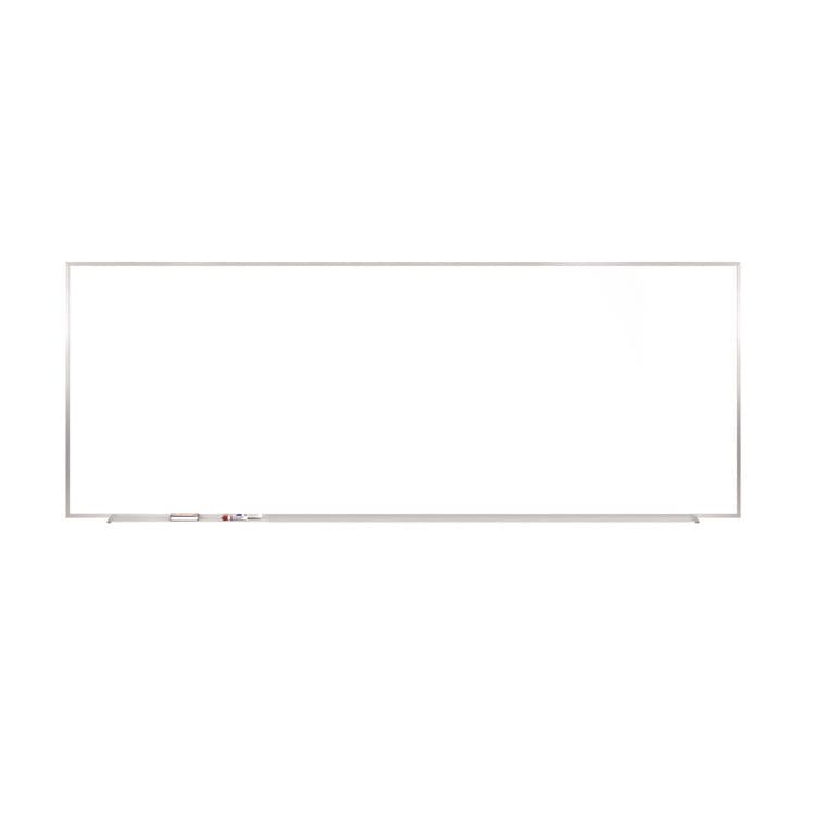 GHENT MANUFACTURING, M1 Porcelain Magnetic Whiteboard, 87.91" x 48.5", White Surface, Satin Aluminum Frame (GHEM1474)