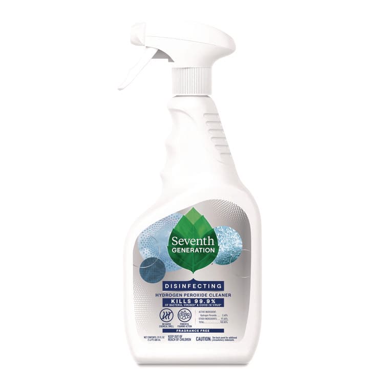 SEVENTH GENERATION Disinfecting Hydrogen Peroxide Cleaner, Fragrance-Free, 23 oz Spray Bottle, 12/Carton (SEV69716054)