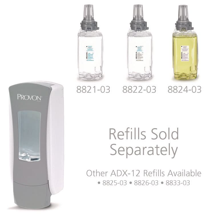 GO-JO INDUSTRIES ADX-12 Dispenser, 1,250 mL, 4.64 x 3.94 x 11.89, Gray/White, 6/Carton (GOJ887106CT) thumbnail 3