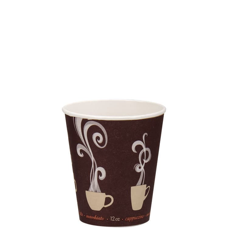 DART Thermoguard Insulated Paper Hot Cups, 12 oz, Steam Print Design, 600/Carton (DCCDWTG12ST)
