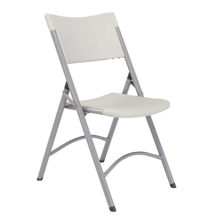 NATIONAL PUBLIC SEATING 600 Series Heavy Duty Plastic Folding Chair, Supports Up to 500 lb, 18" Seat Height, Gray Seat/Back/Base, 4/Carton (NPS602) thumbnail 2