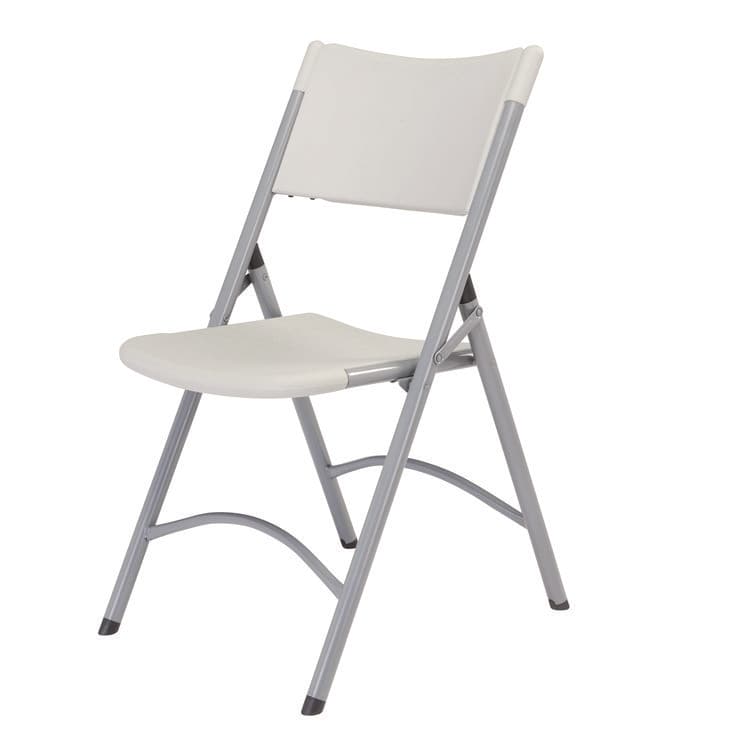 NATIONAL PUBLIC SEATING 600 Series Heavy Duty Plastic Folding Chair, Supports Up to 500 lb, 18" Seat Height, Gray Seat/Back/Base, 4/Carton (NPS602) thumbnail 3