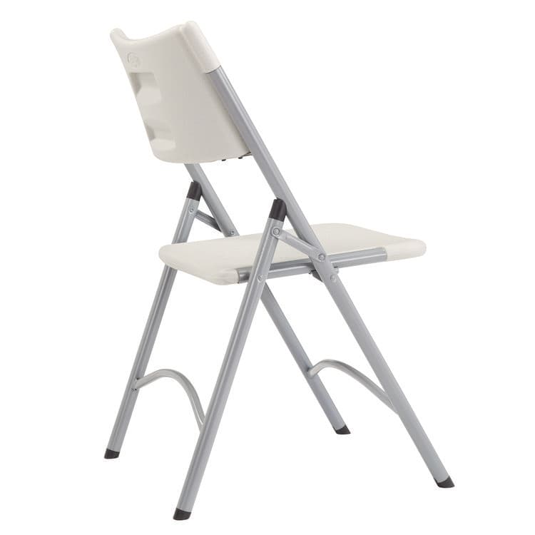 NATIONAL PUBLIC SEATING 600 Series Heavy Duty Plastic Folding Chair, Supports Up to 500 lb, 18" Seat Height, Gray Seat/Back/Base, 4/Carton (NPS602) thumbnail 4