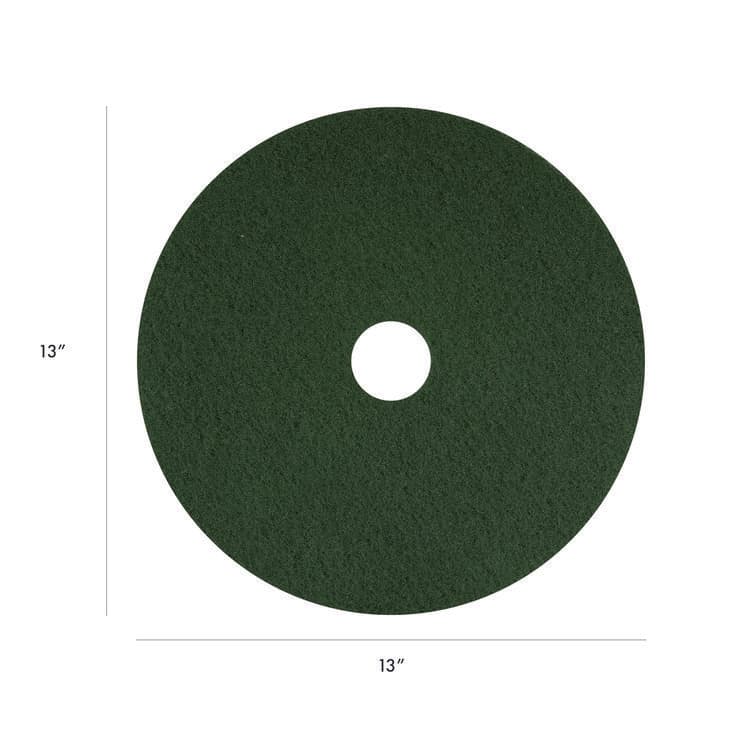 AMERICO MANUFACTURING CO Scrubbing Pad, 13" Diameter, Green, 5/Carton (AM7400313) thumbnail 2