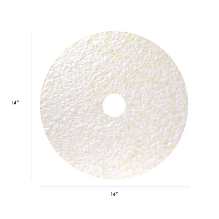 AMERICO MANUFACTURING CO Toro Floor Pad, 14" Diameter, White/Brown/Yellow, 2/Carton (AM7405614) thumbnail 2