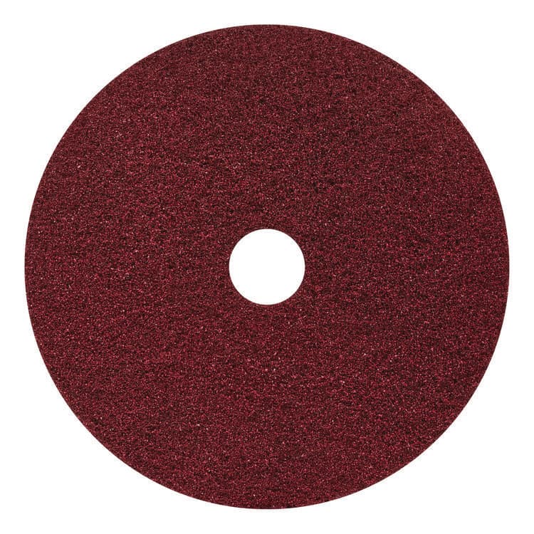 AMERICO MANUFACTURING CO Black Diamond 400 Grit Heavy-Duty Cleaning Pad, 20" Diameter, Black/Red, 2/Carton (AM7442120)