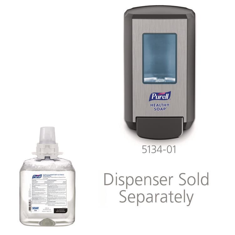 GO-JO INDUSTRIES Food Processing HEALTHY SOAP 0.5% PCMX Antimicrobial E2 Foam Handwash, For CS4 Dispensers, Fragrance-Free, 1,250 mL, 4/Carton (GOJ513204CT) thumbnail 3